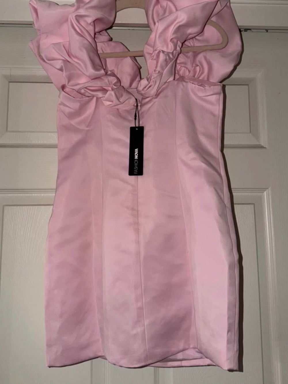 Fashion Nova Pink Ruffle Mini Dress - Picture 2 of 3